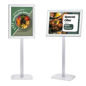 Mutualsign 600821946978 Heavy Duty Pedestal Sign Holder For Display 11 X 17 Inches Adjustable Floor