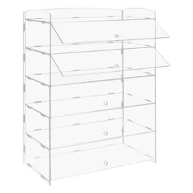 Naixing Jtkxn5-5 5 Layers Acrylic Display Case Bakery 360 High Transparency
