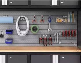 New Age 51713 Slatwall Panels Pro Series Diamond Plate Backsplash 56 Inch W X 24 H