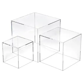 710007 Neyauo 1 Vgfroavu 3 Pcs Acrylic Boxes For Display Inch 4 5 Small Square Clear