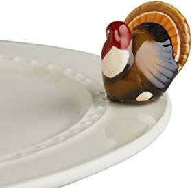 Nf Nora Fleming 609207831037 Gobble Turkey - Hand-painted Ceramic Thanksgiving
