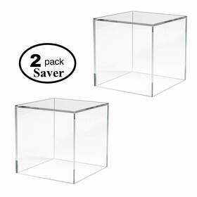 Nice Packaging 709260124364 Nftice 2 Piece Acrylic Cube 5 Solid Sides - Inch X