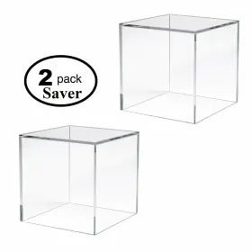 Nice Packaging 709260124364 Nftice 2 Piece Acrylic Cube 5 Solid Sides - Inch X