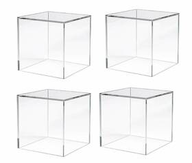 Nice Packaging 709260124371 Nftice 4 Pieces Acrylic Cube 5 Solid Sides - Inch X