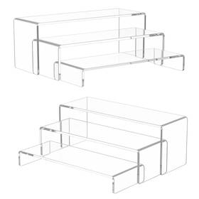 Niubee Nb-2023-0028 Acrylic Display Riser 6 Pcs 12 Inch Large Risers 2 Set Clear Rec
