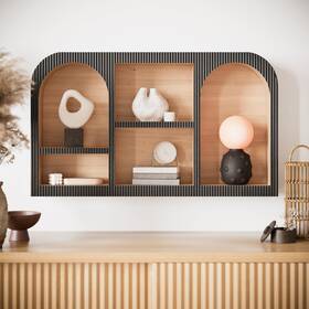 Nobrand 531726web Wooden Wall Mounted Cubby Shelf 30.5 Inch X 18.25