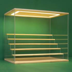 Nonemey No003 Clear Acrylic Display Case Stand With Led Light 2/3/4/5/6 Tier Storag
