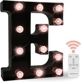 Obrecis Bl-06 Led Black Alphabet Marquee Letters Sign Light Up Number Letter E