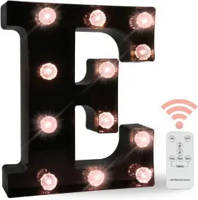 Bl-06 Obrecis Led Black Alphabet Marquee Letters Sign Light Up Number Letter E