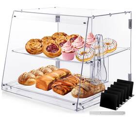 Old Canal Ocn-bake-02 Bakery Display Case Pastry Countertop 2 Tier Tray Cabi