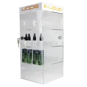 Vapedisplay201 Ondisplay New Acrylic Locking Display Case - Retail Store Juice Bottle Cabinet
