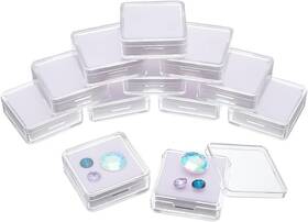 Onestop-stores 726084117501 12 Pcs Gemstone Display Box 1.6x1.6x0.6 Transparent Acrylic Square Jewelry Disp