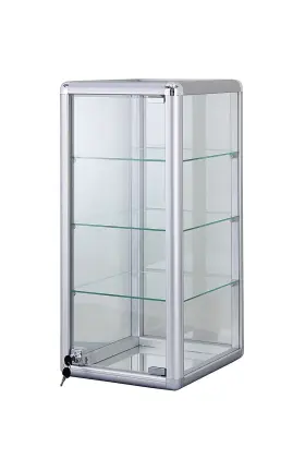 F-1302 Only Hangers Silver Showcase Elegant Anodized Aluminum Vertical