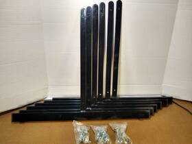 Onlygarmentracks 1918b-3 24 Inch T-shape Gridwall Panel Legs Display Set Of 3 - Black