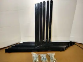 1918b-3 Onlygarmentracks 24 Inch T-shape Gridwall Panel Legs Display Set Of 3 - Black