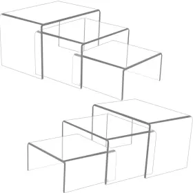 Ouskr 605195398231 6 Pcs Acrylic Risers For Display Riser Clear