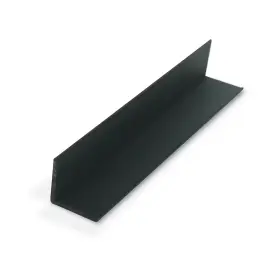 Outwater 313091825828 1-1/4 Inch D X W 36 L Black Styrene Plastic 90 Even Leg Angle Mo