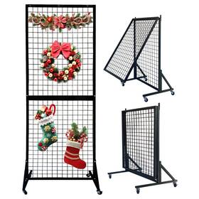 Paodijo Ly-jjyp-zj02 Fordable Grid Wall Panel Display Stand- 5.5 Inch 2 Wire Shelves