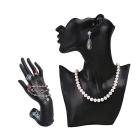 Papinimo 751717493660 2 Pack Jewelry Mannequin Display Set Necklace Earring Stand B