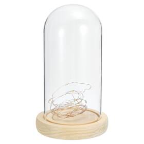 Patikil Pta231024tt000958 7.1 Inch X3.5 Clear Cloche Glass Dome Bell Jar Display Case Tablet