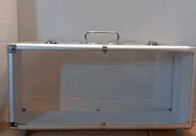Patron Tequila 721733003211 Aluminum Promo Carry Display Case Clear Window Handle Latches Bee