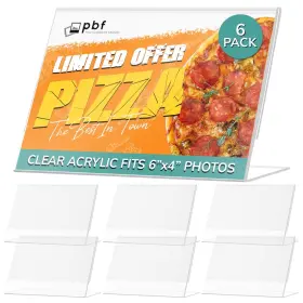 Pbf Photo Booth Frames 682131649749 6x4 Acrylic Sign Holder 6 X 4 Horizontal Stand Up Slanted