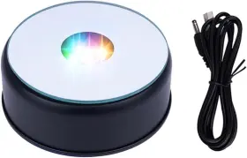 Phmooj 768484837740 Black Rotating Display Stand Light Base Colorful Cup Black-multicolor