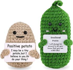 Pincute Dollgifts-2p 2pcs Positive Potato Pickle Birthday Gifts For Women Men - Mom Dad