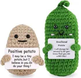 Dollgifts-2p Pincute 2pcs Positive Potato Pickle Birthday Gifts For Women Men - Mom Dad