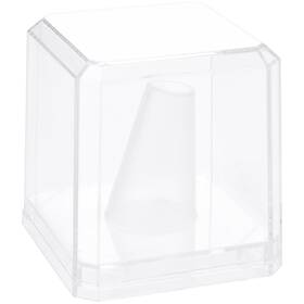 Pioneer Plastics 020c-uv Clear Acrylic Ring Finger Display Case With Ba