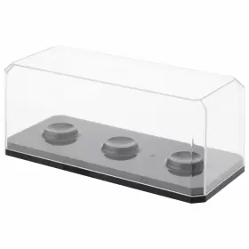 143c3golf-bb-uv-12 Pioneer Plastics Clear 3 Golf Ball Case With Black Base Uv Resistant 12 Pack