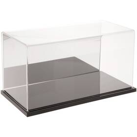 Plymor 783751042955 Clear Acrylic Display Case With Black Base Mirror Back 12 Inch X 6