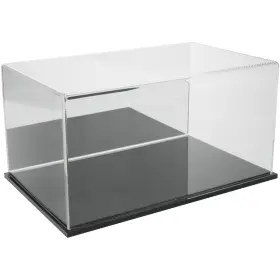 Plymor 783751092004 Clear Acrylic Display Case With Black Base Mirror Back 16 Inch X 10 8