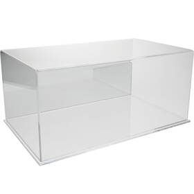 Plymor 783751092059 Clear Acrylic Display Case With Base Mirror Back 20 Inch X 12 9