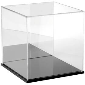 Plymor 840003107166 Acrylic Display Case With Black Base Mirror Back 10 Inch X