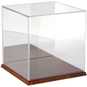 Plymor 840003107180 Clear Acrylic Case With Hardwood Base Mirror Back 10 Inch X