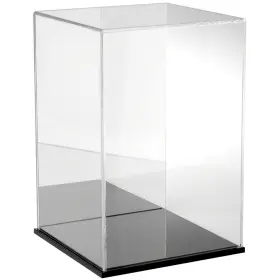 Plymor 840003107227 Clear Acrylic Case With Black Base Mirror Back 10 Inch W X D 15 H