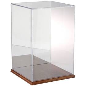 Plymor 840003107241 Clear Acrylic Case With Hardwood Base Mirror Back 10 Inch W X D 15 H