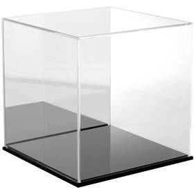 Plymor 840003107302 Acrylic Display Case With Black Base Mirror Back 12 Inch X