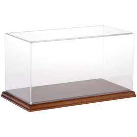Plymor 840003107418 Clear Acrylic Display Case With Hardwood Base 12 Inch W X 6 D H