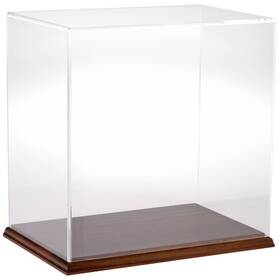 Plymor 840003107470 Clear Acrylic Display Case With Hardwood Base 12 Inch W X 8 D H