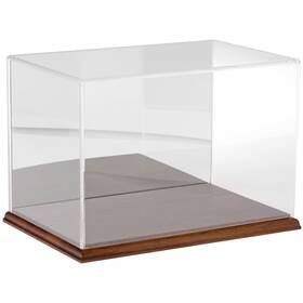 Plymor 840003107524 Clear Acrylic Case With Hardwood Base Mirror Back 12 Inch W X 8 D H
