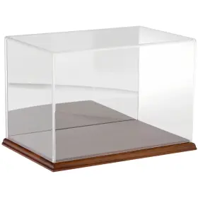 Plymor 840003107524 Clear Acrylic Case With Hardwood Base Mirror Back 12 Inch W X 8 D H