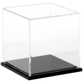 Plymor 840003107586 Clear Acrylic Display Case With Black Base 4 Inch X