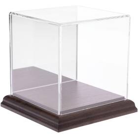 Plymor 840003107623 Acrylic Display Case With Hardwood Base Mirror Back 4 Inch X