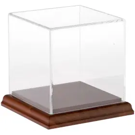 Plymor 840003107630 Small Acrylic Display Case With Hardwood Base 4 Inch X