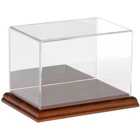 Plymor 840003107746 Clear Acrylic Case With Hardwood Base Mirror Back 6 Inch W X 4 D H
