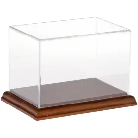 Plymor 840003107753 Clear Acrylic Display Case With Hardwood Base 6 Inch W X 4 D H