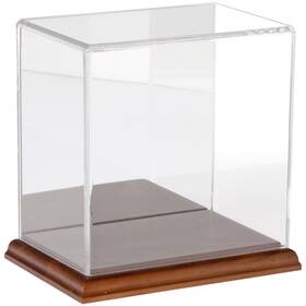 Plymor 840003107807 Clear Acrylic Case With Hardwood Base Mirror Back 6 Inch W X 4 D H