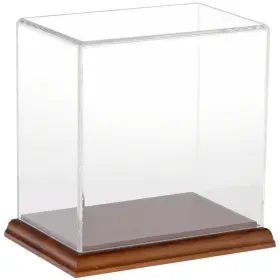 Plymor 840003107814 Clear Acrylic Display Case With Hardwood Base 6 Inch W X 4 D H